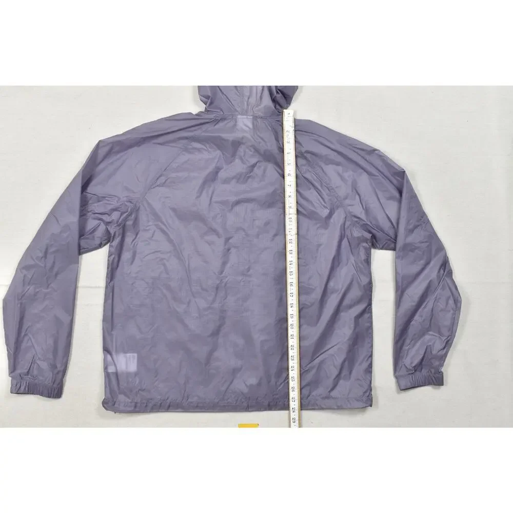 The North Face Men's Large Purple Hooded Windbreaker Full Zip Light Jacket